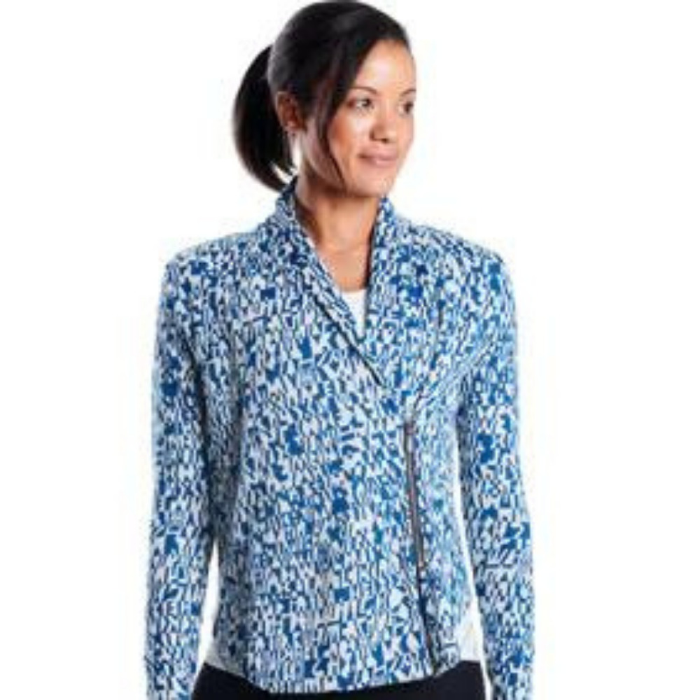 Oiselle Wazzie Merino Wool Jacquardigan Cardigan Sweater NWT Size 12